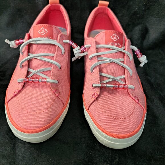 Sperry Flamingo Pink Beaded Top Sliders Size 7.5 (334) - Picture 5 of 7